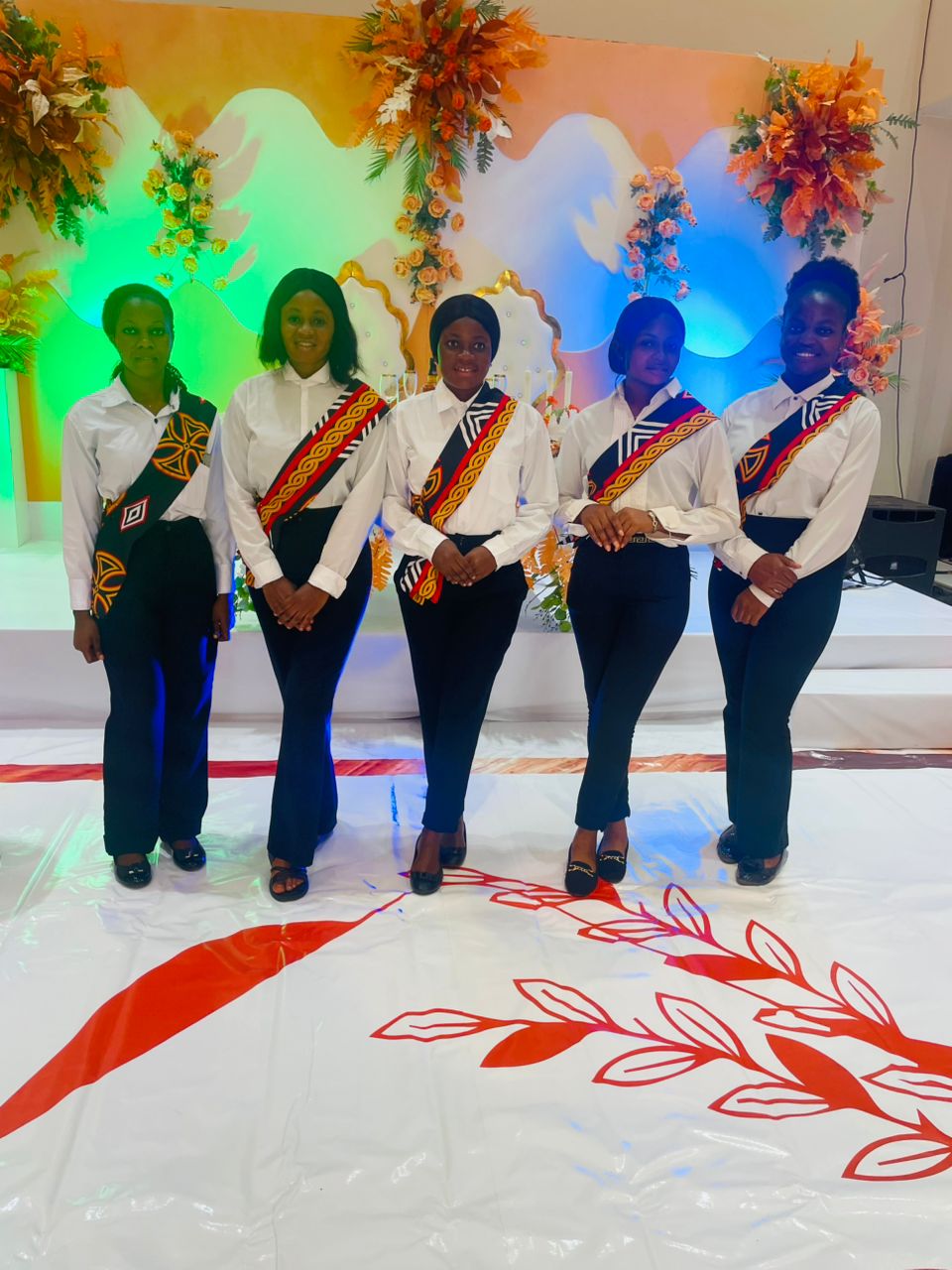 The B-Unique team working at a live event in Cameroon